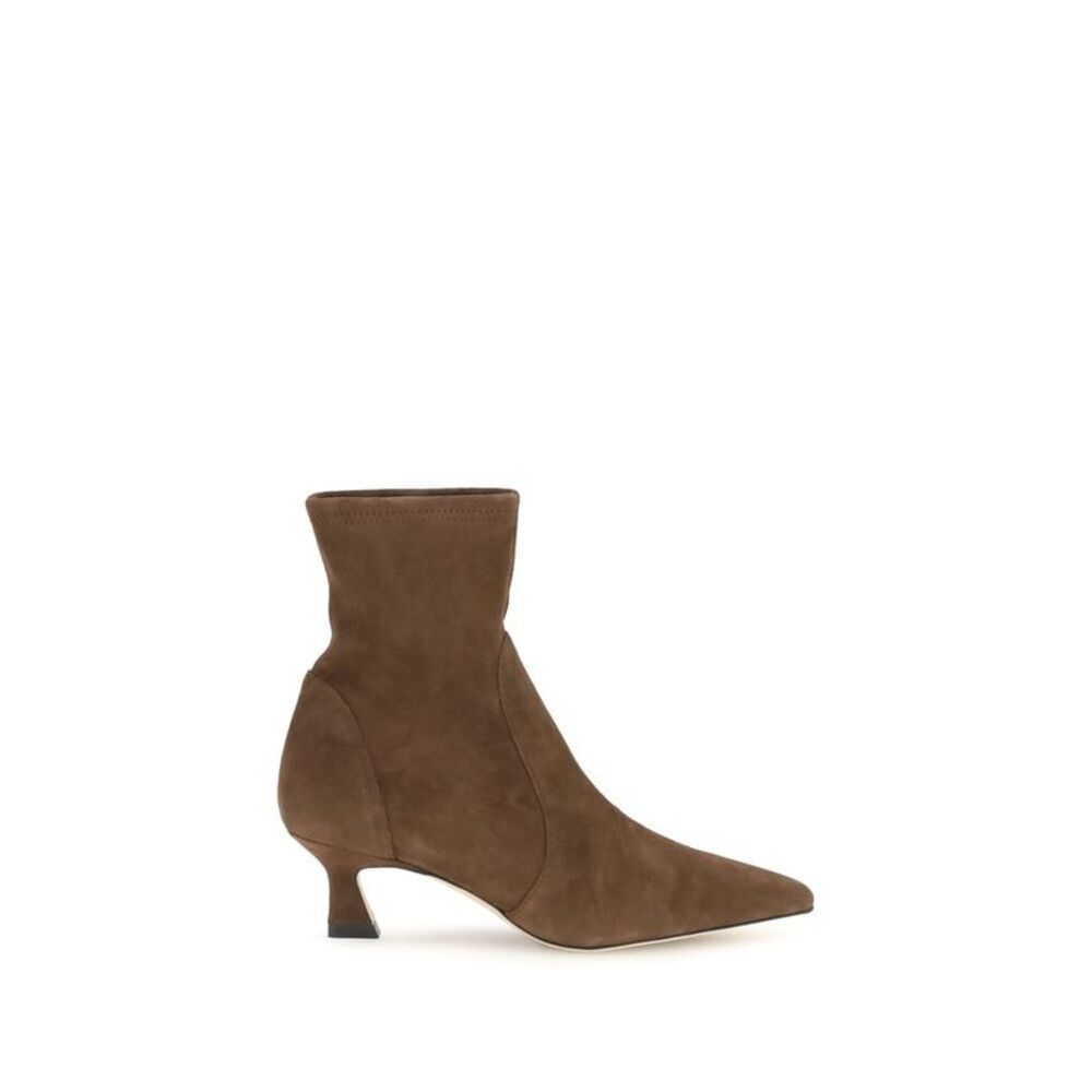 Stuart Weitzman Brown Calf Leather Bos Taurus Ankle Women's Boots